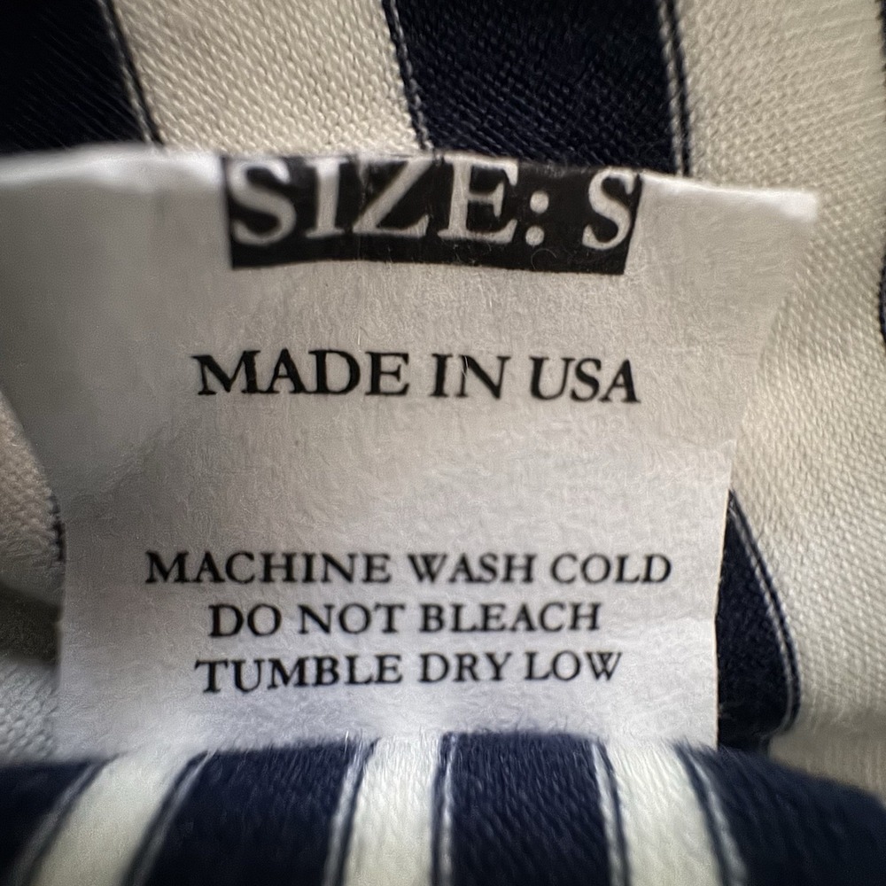 T-shirt Dress Small White Navy Short Sleeve Coastal Nautical Preppy Sporty - Picture 12 of 13